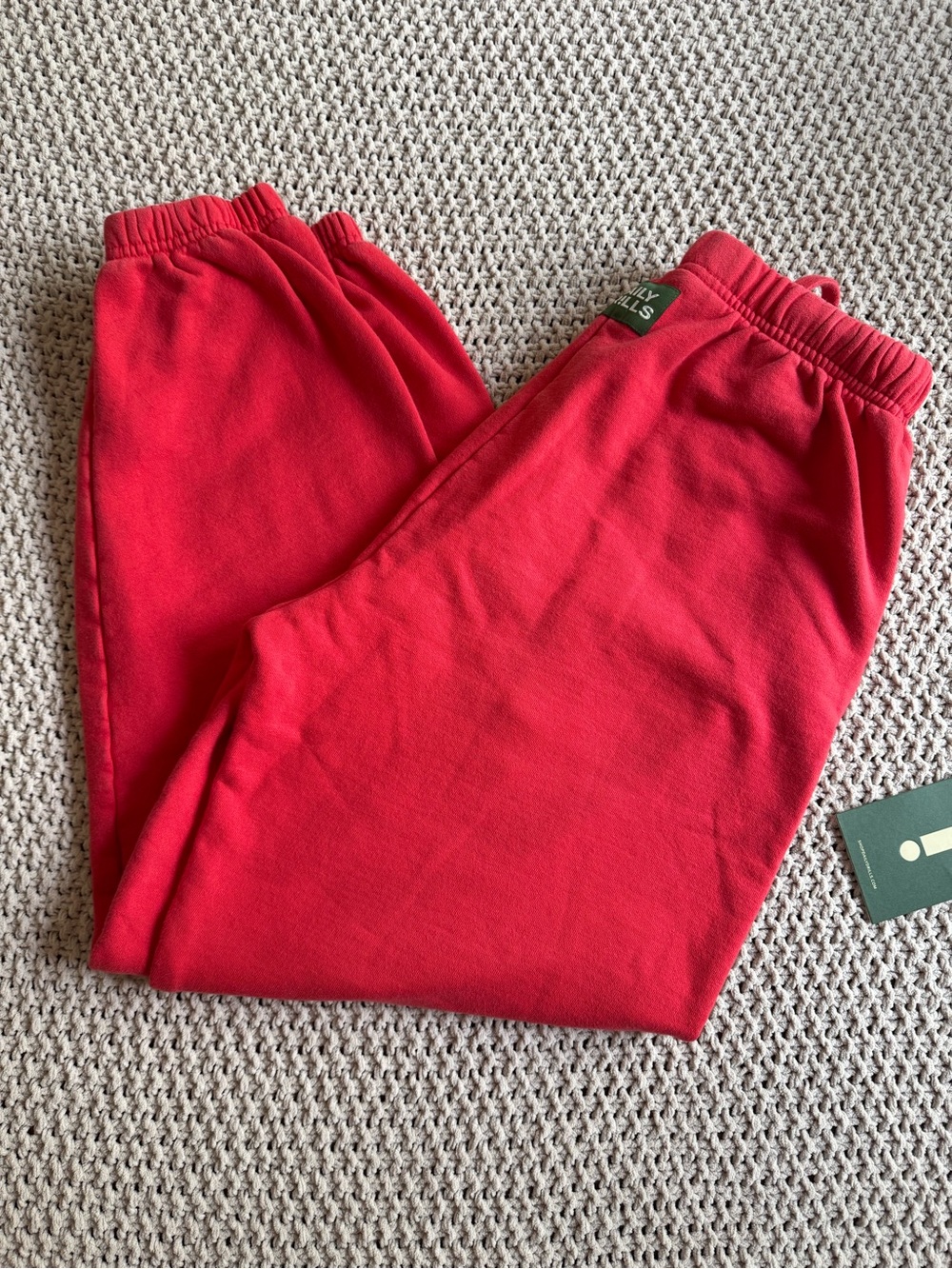 DAILY DRILLS Red Drawstring Joggers, size XS/S.